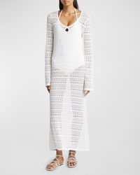 Isabel Marant - Poros Scoop-Neck Long-Sleeve Crochet Knit Maxi Dress - Lyst