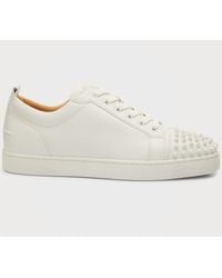 Christian Louboutin - Louis Junior Spikes Leather Trainers - Lyst