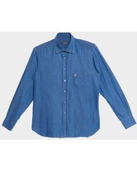 Stefano Ricci - Apos;S Denim Snap-Front Button-Down Shirt - Lyst