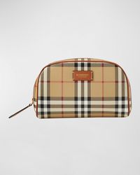 Burberry - Small Check Zip Cosmetic Pouch Bag - Lyst