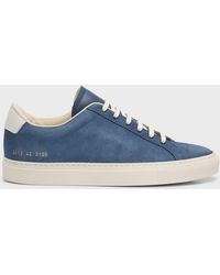 Common Projects - Retro Nubuck Leather Low-Top Sneakers - Lyst