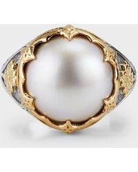 Konstantino - Sterling Silver And 18k Gold Pearl Ring - Lyst
