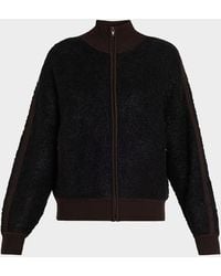 6397 - Zip-Up Bouclé Track Jacket - Lyst