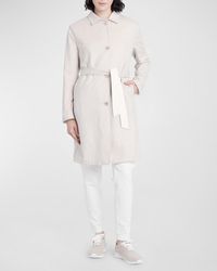 Kiton - Reversible Belted Cashmere Trench Coat - Lyst