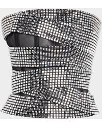 Area - Disco Ball Bustier Top - Lyst