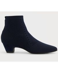Eileen Fisher - Purl Stretch-Knit Fabric Booties - Lyst