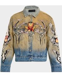 Who Decides War - Apos;S Dove Embroidered Denim Trucker Jacket - Lyst