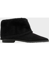 TOTEME - Fold Down Shearling Suede Ankle Boots - Lyst