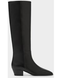 Aeyde - Medea 40Mm Leather Knee-High Boots - Lyst