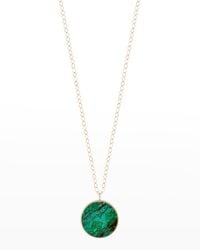 Ginette NY - Ever Rose Gold Chrysocolla Disc Necklace, 24" - Lyst
