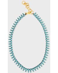 Elizabeth Cole - Zara Crystal Necklace, Turquoise - Lyst