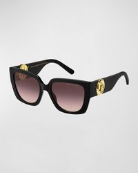 Marc Jacobs - Cut-Out Logo Acetate Butterfly Sunglasses - Lyst