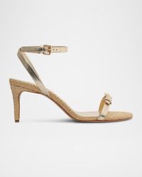 SCHUTZ SHOES - Aurora Metallic Ankle-Strap Sandals - Lyst
