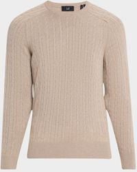 dunhill - Cashmere Cable Knit Crewneck Sweater - Lyst