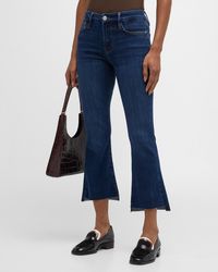 FRAME - Le Crop Mini Boot Raw Stagger Jeans - Lyst
