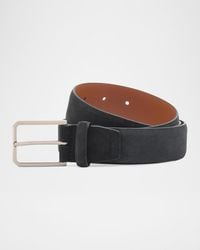 Santoni - Apos;S Square-Buckle Suede Belt - Lyst