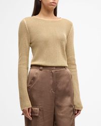 Marella - Open-Stitch Crewneck Sweater - Lyst