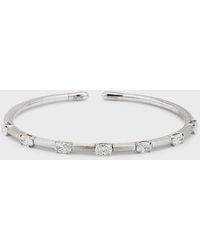Etho Maria - 18k White Gold Flex Bracelet With Diamonds Ovals - Lyst