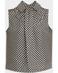 Dice Kayek - Polka Dot Silk Twill Sleeveless Blouse - Lyst