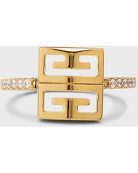 Givenchy - 4G Ring With Crystals - Lyst