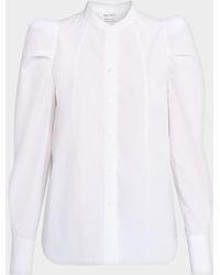 McQueen - Puff-Sleeve Cotton Button-Down Shirt - Lyst