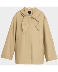 TOTEME - Scarf Hooded Technical Cotton Trapeze Jacket - Lyst