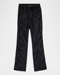 Amiri - Velvet Flare Pintuck Track Pants - Lyst