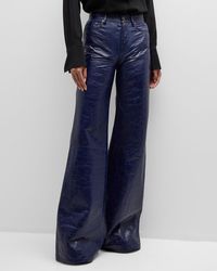 FRAME - Le Palazzo Leather Pants - Lyst