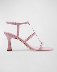 Marc Fisher - Leather T-Strap Slingback Sandals - Lyst