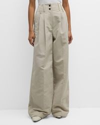 Co. - High-Rise Pleated Wide-Leg Sack Trousers - Lyst