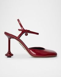 Loewe - 90Mm Toy Patent Leather Ankle-Strap Pumps - Lyst