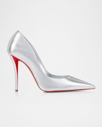 Christian Louboutin - 100Mm Miss Z Metallic Leather Pumps - Lyst