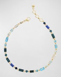 Stevie Wren - 14K Topaz & Sapphire Ombré Baguette Bracelet - Lyst