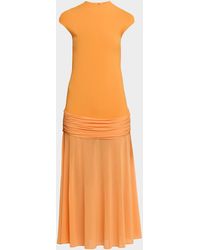 Et Ochs - Nola Mock-Neck Combo Midi Dress - Lyst