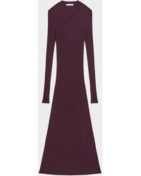 Helmut Lang - Open-Back Ribbed Wool Dress - Lyst