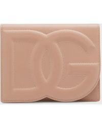 Dolce & Gabbana - Dg Logo Flap Leather Shoulder Bag - Lyst