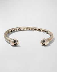 John Varvatos - Skull Distressed Cuff Bracelet W/ Diamonds - Lyst