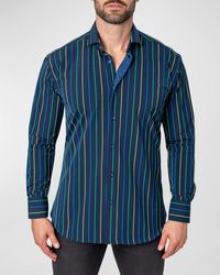 Maceoo - Einstein Neon Stripe Sport Shirt - Lyst