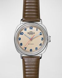 Shinola - The Mechanic Manual Wind Leather Watch, 39Mm - Lyst