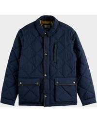 Scotch & Soda - Apos;S Lightweight Quilted Jacket With Tape Trim - Lyst