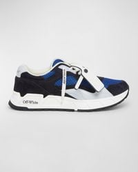 Off-White c/o Virgil Abloh - Kick Off Mesh And Leather Low-top Sneakers - Lyst
