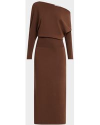 Jonathan Simkhai - Janese One-Shoulder Wool-Blend Midi Dress - Lyst