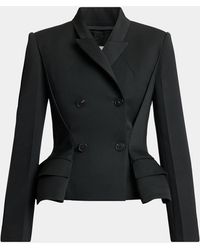 Givenchy - Pinched Peplum Double-Breasted Jacket - Lyst