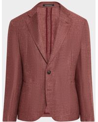 Emporio Armani - Linen And Wool Soft Single-Breasted Sport Coat - Lyst