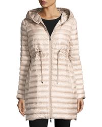 Moncler Barbel Hooded Puffer Coat - Natural