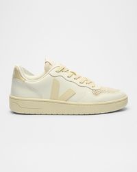 Veja - V-10 Bicolor Leather Low-Top Sneakers - Lyst