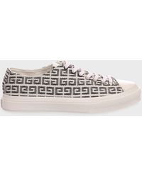 Givenchy - City Allover Logo Canvas Low-Top Sneakers - Lyst