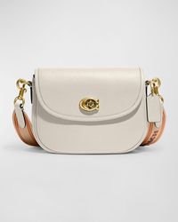 COACH - Willow Polished Leather Saddle Crossbody Bag - Lyst