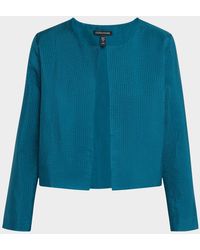 Eileen Fisher - Boxy Quilted Silk Jacket - Lyst