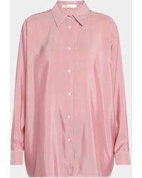 The Row - Tansy Striped Silk Button-Down Shirt - Lyst